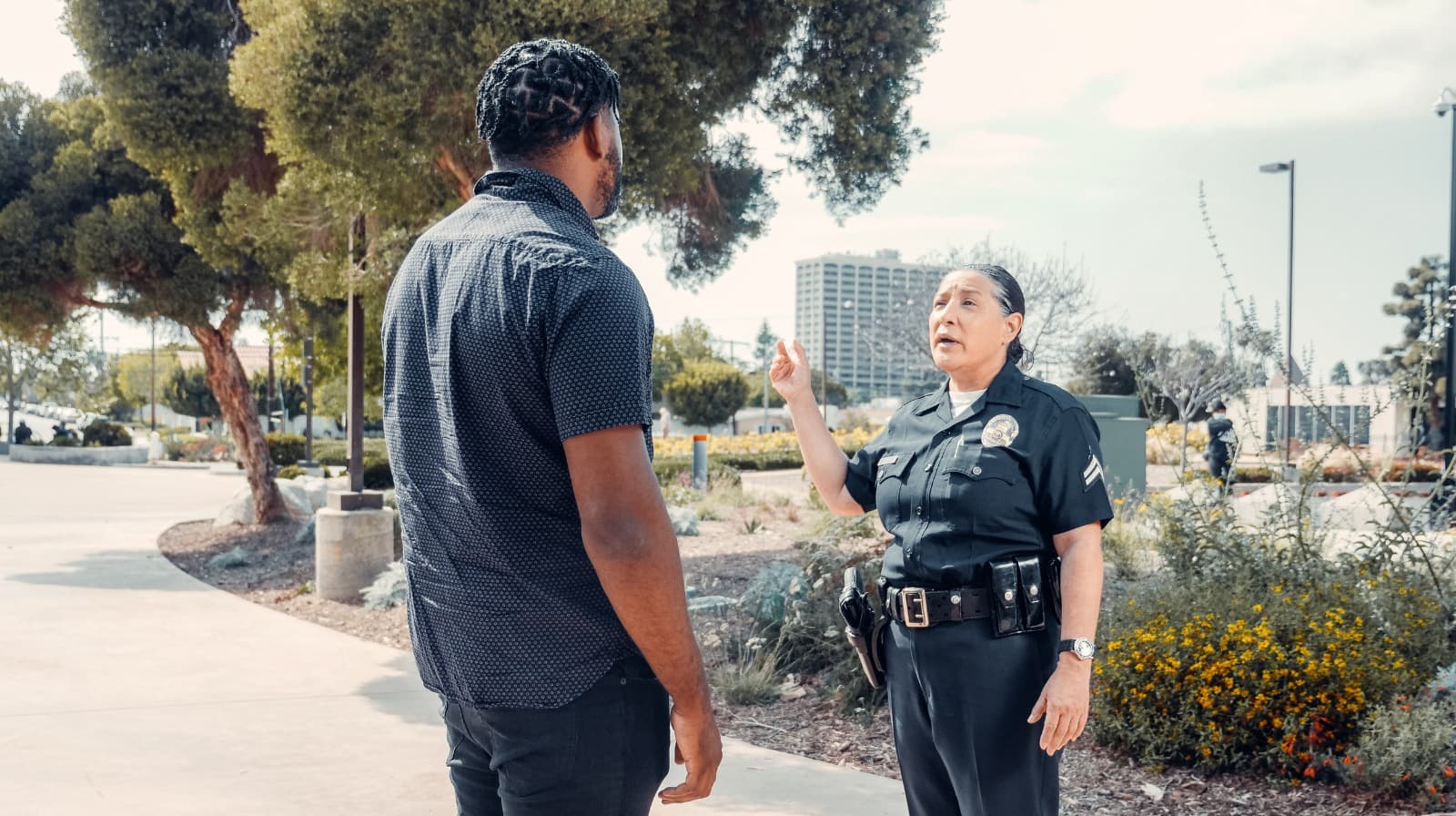 Case manager helping with DUI paperwork